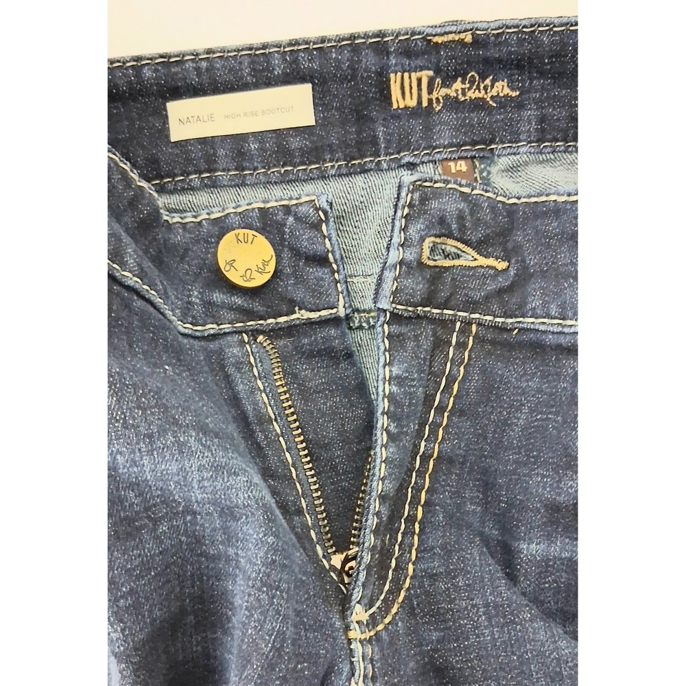 KUT From The Kloth Jeans Women's Size 14 Natalie High Rise Bootcut Thick Stitch - Picture 10 of 15